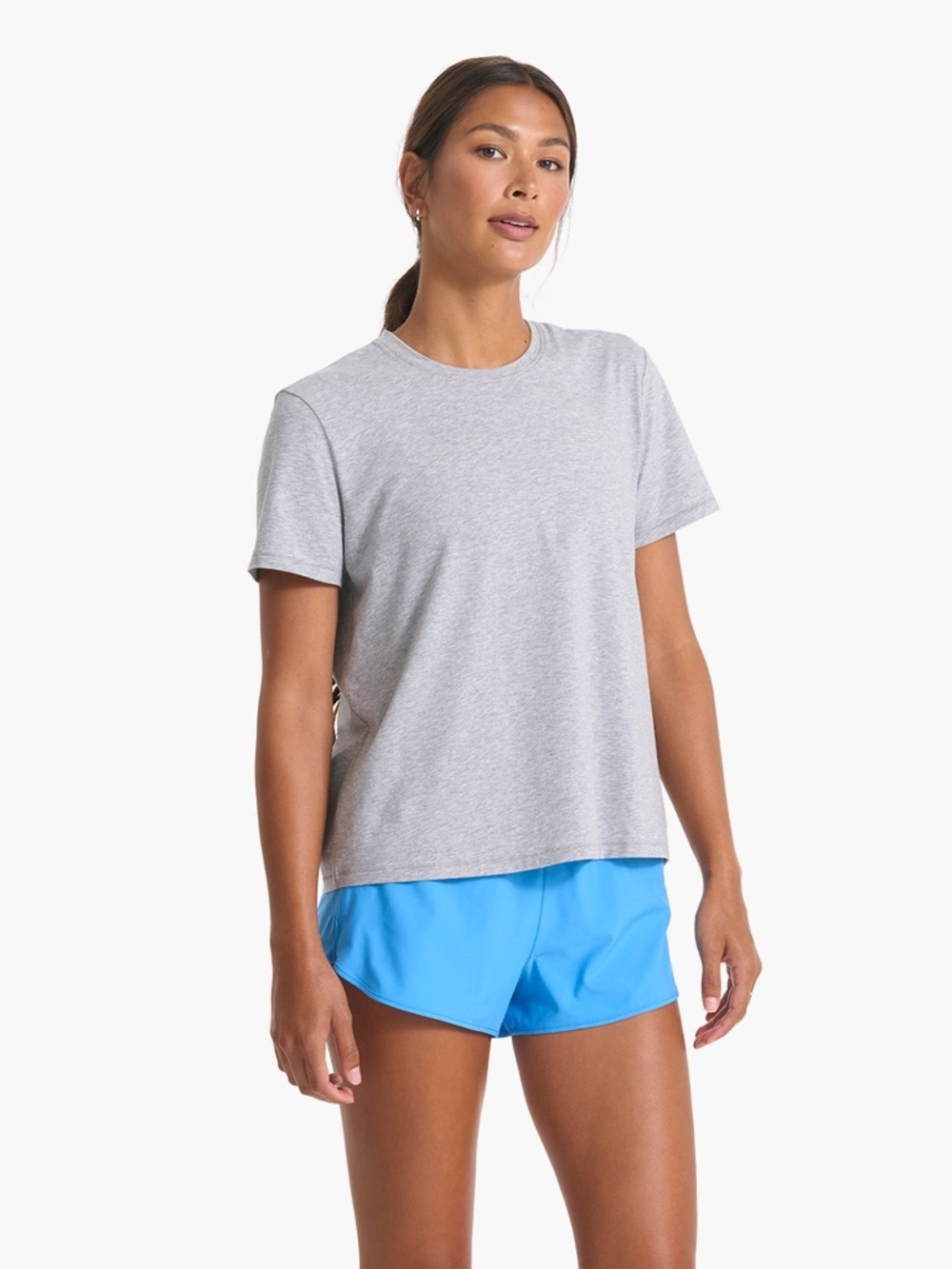 Vuori Women’s Short Sleeve Feather Classic Tee  - Grey